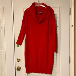 Sweater dress elegant in red